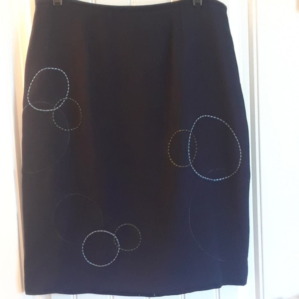 NWT Grace Navy Circles Skirt
